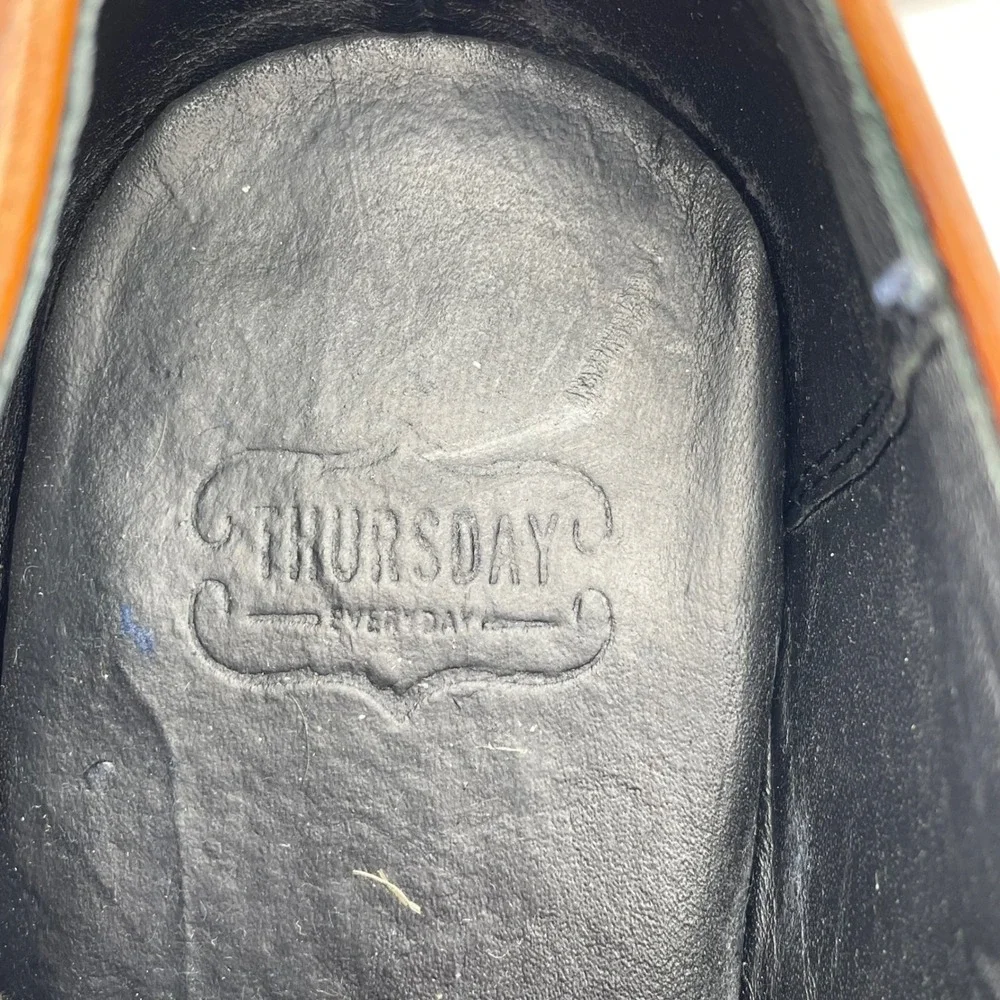 Thursday Boot Company‎ Wingtip Brogue Dress Shoes Leather Brown Mens Size 10